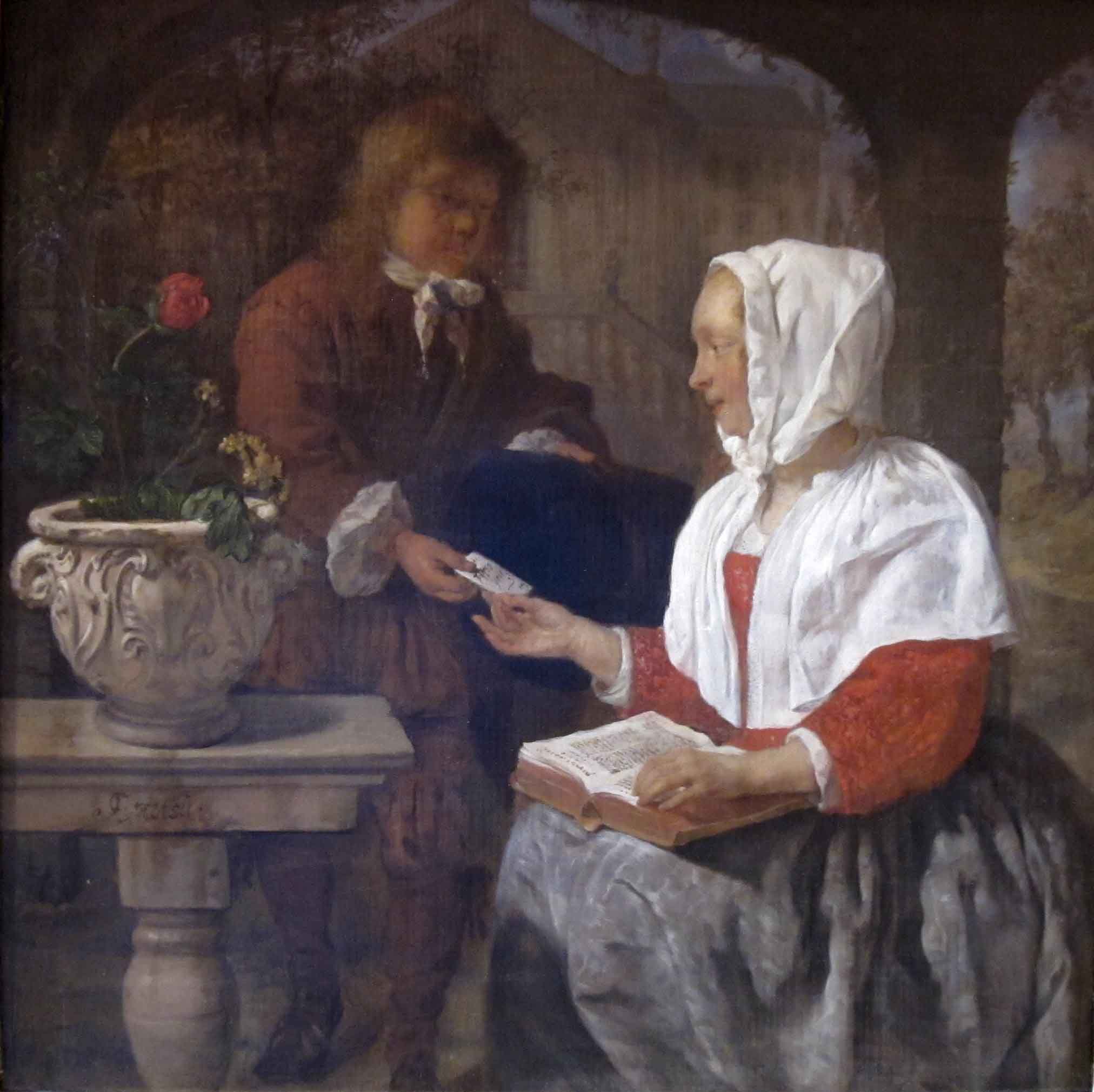 Gabriel Metsu A Girl Receiving a Letter